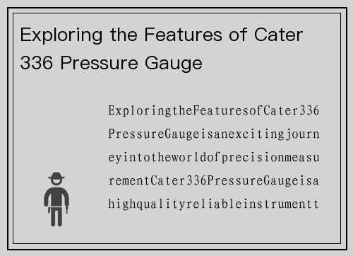 Exploring the Features of Cater 336 Pressure Gauge